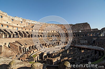 Inside the Colosseum, Rome, Italy Stock Photo