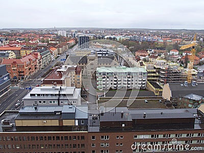 Panoramic image of Orebro town of Sweden Editorial Stock Photo