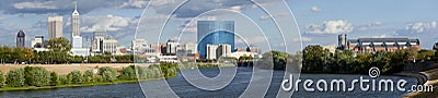 Panoramic Indianapolis Indiana Stock Photo