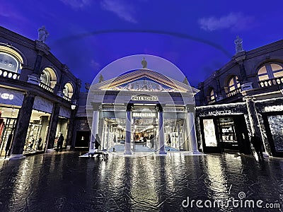 Las Vegas ,at night, the Caesar Hotel, inside .Balenciaga shop Editorial Stock Photo