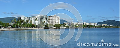 Panoramic landscape view of Cairns waterfront skyline Editorial Stock Photo