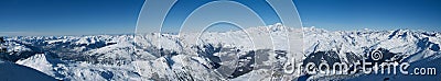 Panoramic in Les Arcs. France Stock Photo