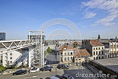 Panoramic lift Ascenseur des Marolles Editorial Stock Photo