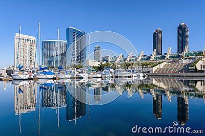 San Diego Marina - Panorama Stock Photo