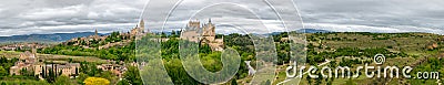 Panoramic ot the town of Segovia, Castilla y Leon Spain Stock Photo