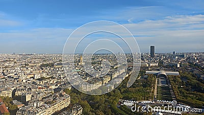 Panoramic Paris view Editorial Stock Photo