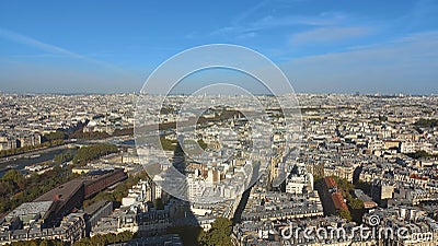 Panoramic Paris view Editorial Stock Photo