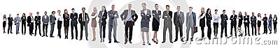 Panoramic photo of a group of confident business people. Stock Photo