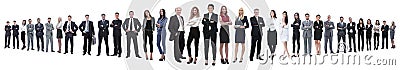 Panoramic photo of a group of confident business people. Stock Photo