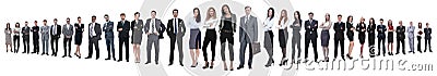 Panoramic photo of a group of confident business people. Stock Photo