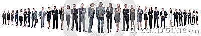 Panoramic photo of a group of confident business people. Stock Photo