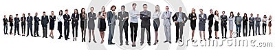 Panoramic photo of a group of confident business people. Stock Photo