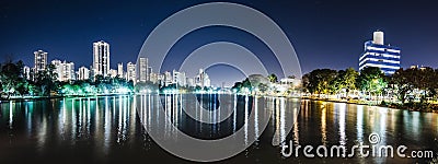 Panoramic photo of the Lago Igapo, Londrina - Parana, Brazil. Stock Photo