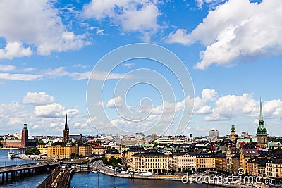 A panoramic photo of Stockholm, sweden Stock Photo