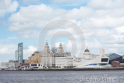 A panoramic picture of Liverpool Editorial Stock Photo