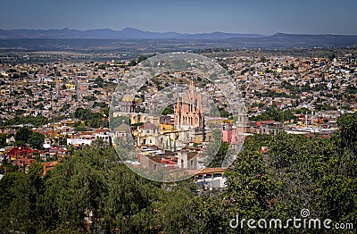 Panoramic San Miguel de Allende, Mexico Stock Photo