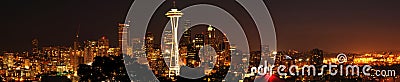 Panoramic Seattle downtown skyline Stock Photo