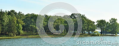 Panoramic Shoreline Percy Priest Lake 9 Stock Photo