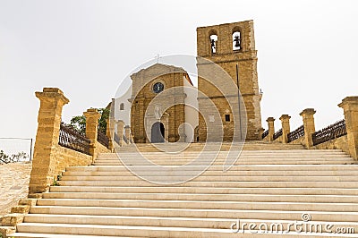 Panoramic Sights of Cathedral of St, Gerland of Agrigento Cattedrale di San Gerlando di Agrigento in Agrigento,Italy. Stock Photo