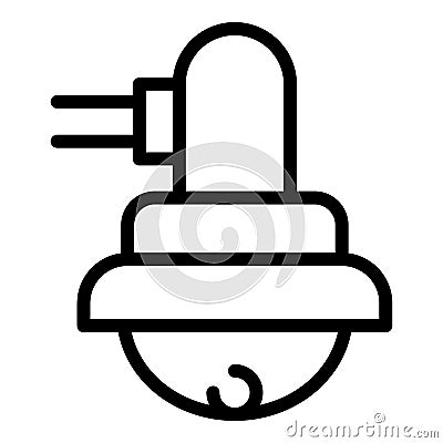 Panoramic video camera icon, outline style Vector Illustration