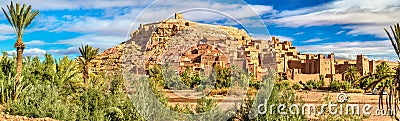 Panoramic view of Ait Benhaddou, a UNESCO world heritage site in Morocco Stock Photo