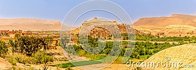 Panoramic view at the Ait Benhaddou village - Morocco Stock Photo