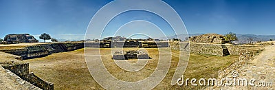 Panoramic view of and ancient archeological site in Mexico Stock Photo