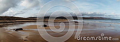 Panoramic view of Brora beach, Scotland, UK. Stock Photo