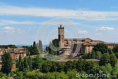 The Basilica of San Clemente in Santa Maria dei Servi near the city of Siena Stock Photo