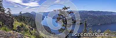 A panoramic view of a beautiful fiord, British Columbia, Canada Stock Photo