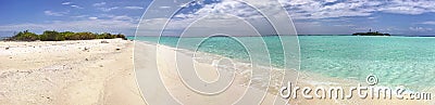 Panoramic view of beautiful maldivian beach Editorial Stock Photo