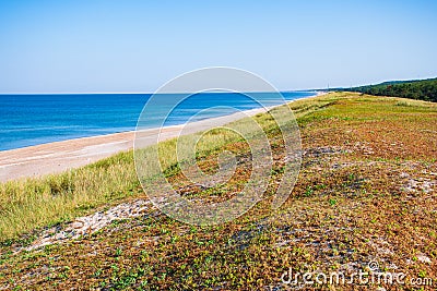 Panoramic view of beautiful nature on the Baltic Sea Stock Photo