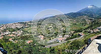 panoramic view from Belvedere Marittimo Stock Photo