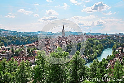 Panoramic view of Berne, Switzerland Stock Photo