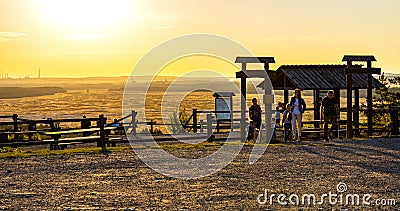 Bledowska Desert with observation platform at Czubatka view point near Klucze in Lesser Poland Editorial Stock Photo