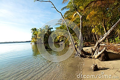 Panoramic view of Boca del toro beach Stock Photo