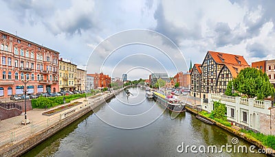 Panoramic view of Bydgoszcz, Poland Editorial Stock Photo