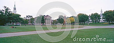 Panoramic view of the campus of Dartmouth College in Hanover, New Hampshire Editorial Stock Photo