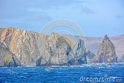 The beauty of Chile Scenic cruising around Cape Horn, southernmost tip of South America. Stock Photo