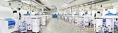 Panoramic view of Carding Department Stock Photo