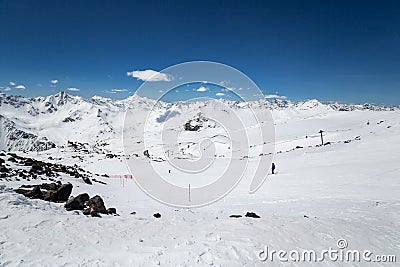 Panoramic view of the Caucasus mountains Stock Photo