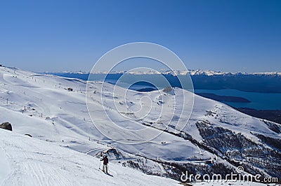 Panoramic view of Cerro Catedral ski resort Stock Photo