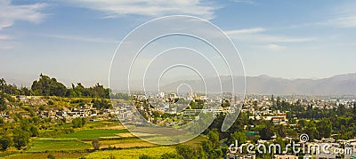 Panoramic view of the city of Arequipa, Peru Stock Photo