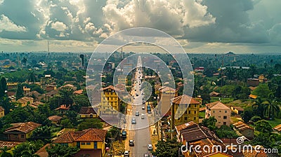 Panoramic view of the city of Brazzaville, Republic of the Congo Stock Photo