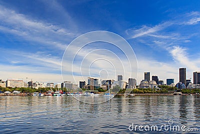 Panoramic view of city center, Rio de Janeiro Stock Photo