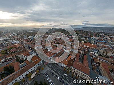 Panoramic view of the city of Cluj Napoca, Kolozsvar, Romania Stock Photo