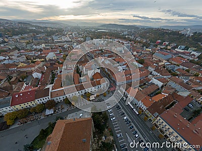 Panoramic view of the city of Cluj Napoca, Kolozsvar, Romania Stock Photo