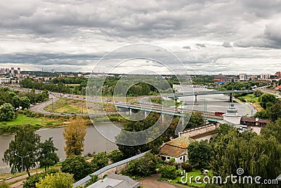 Panoramic view of the Kotorosl River in Yaroslavl Stock Photo