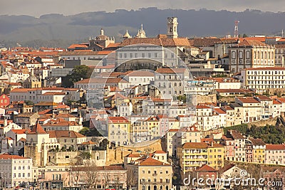 Panoramic view. Coimbra. Portugal Editorial Stock Photo