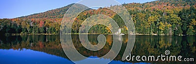 Panoramic view of Crawford Notch State Park in the White Mountains, New Hampshire Stock Photo